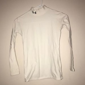 White long sleeve under armour compression shirt